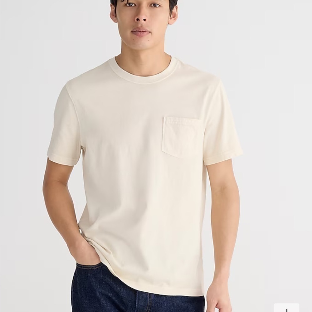 J crew natural Vintage-wash cotton pocket T-shirt